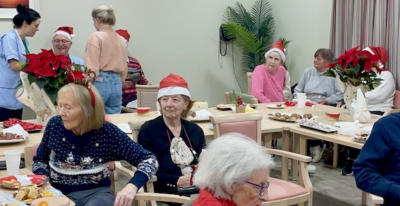 Residents at Carnew Nursing Home Christmas Party